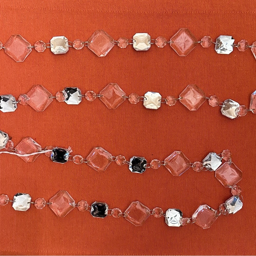 DISCO Christmas  Garland  “Crystal " & Rhinestone Mirror " 6' Kurt Adler NEW